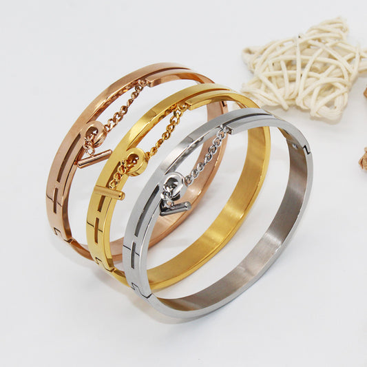 Versatile Geometric Non-fading Titanium Steel Bracelet