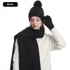 Velvet Cold Protection Wool Keep Warm Sleeve Cap Scarf Gloves Set
