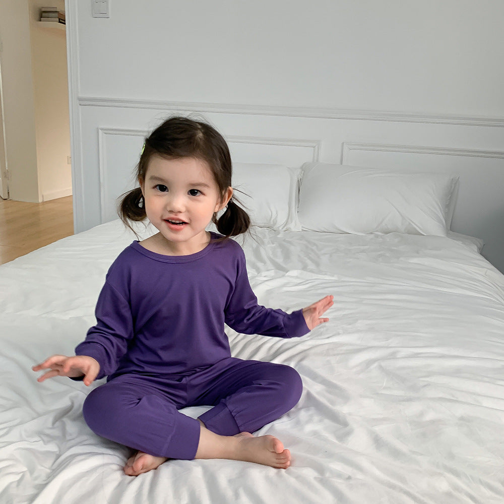 Children's Clothing Modal Bellyband Homewear Solid Color Air Conditioning Clothes