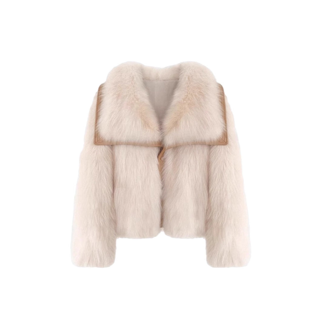 Youth-style Faux Fox Fur Coat