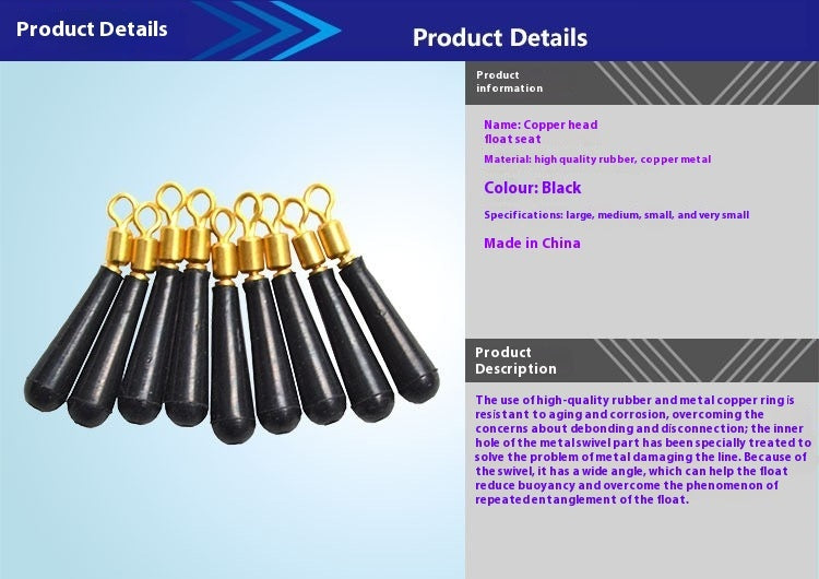 Copper Head Float Base Rotating Fishing Tackle