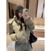Big Fur Collar Hooded Short Down Jacket Women's Warm Jacket