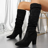 Style Chunky Heel Pointed-toe Fashion Female Boots