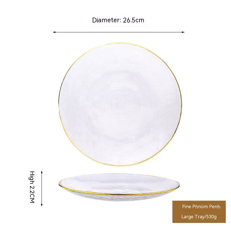 Phnom Penh Fruit Plate Creative Set Glass Plate Household