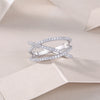 Fate Cross - A Wedding Ring Set With Top-quality Moissanite S925 Silver And Platinum-plated Diamond Can Be Tested With A Diamond Pen