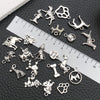 1 Antique Silver Alloy Animal Dog Series Pendant