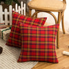 Living Room Christmas Plaid Polyester Cotton Pillowcase