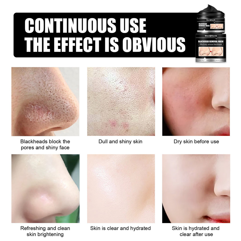 Bamboo Charcoal Blackhead Suction Mask Cleaning Tear And Pull Nose Mask Blackhead Suction Acne