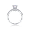 Diamond Shines At Heart - Set With 1-carat Top-quality Moissanite S925 Silver And Platinum-plated Diamond Wedding Ring. The Ring Can Be Tested With A Diamond Pen