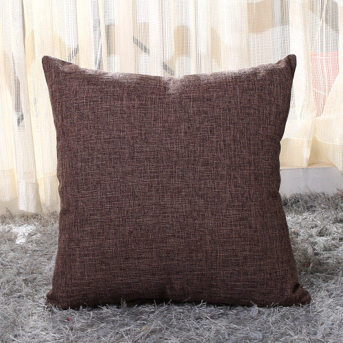 Home Linen Pillow Case Solid Color Hugging Pillow Case Sofa