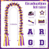 Graduation Lei Graduation Ribbon Leis Graduation Kukui Nut Leis Purple And Gold Braided Lei Honor Cord Class Of 2025 College Gift Congrats Grad Party Supplies Clearance