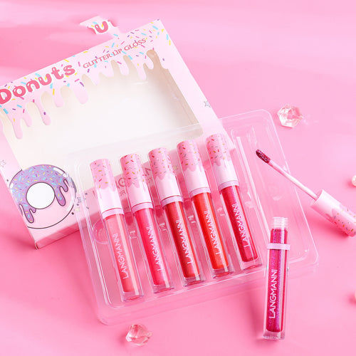 6-piece High Gloss Lip Gloss Set With Diamonds