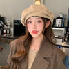 Bowknot Niche Crowd Beret Temperament Makes Face Look Smaller Painter Cap Trendy