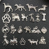 1 Antique Silver Alloy Animal Dog Series Pendant