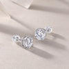 Pure Love - Earrings Set With Top-quality Moissanite S925 Silver And Platinum-plated Stud Earrings Are Fashionable And Trendy Accessories That Can Be Tested With A Diamond Pen