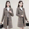 Middle-aged Mother Ladies Autumn Clothes Plaid Woolen Coat