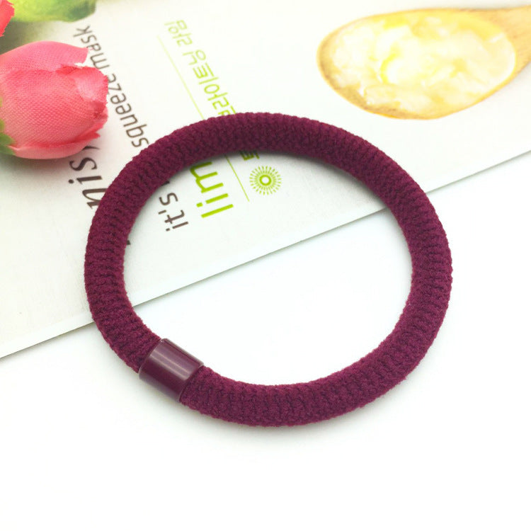 Simple Women's Solid Color Rubber Band Head Rope
