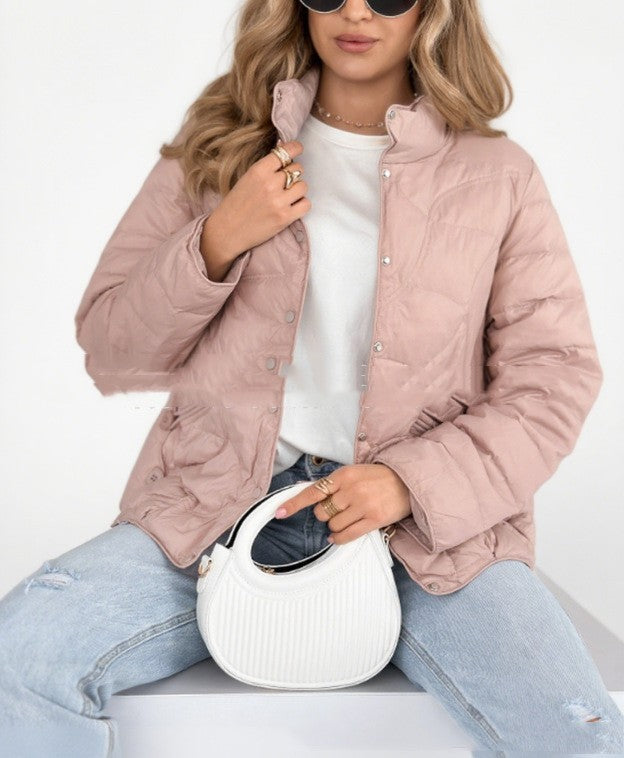 Lightweight Retro Stand-up Collar Thermal Cotton-padded Jacket