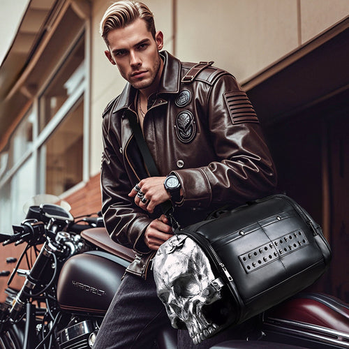 Three-dimensional Trendy Cool Skull Single Room Crossbody Portable Travel Bags