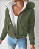 Casual Fashion Hooded Jacket With Furry Lining