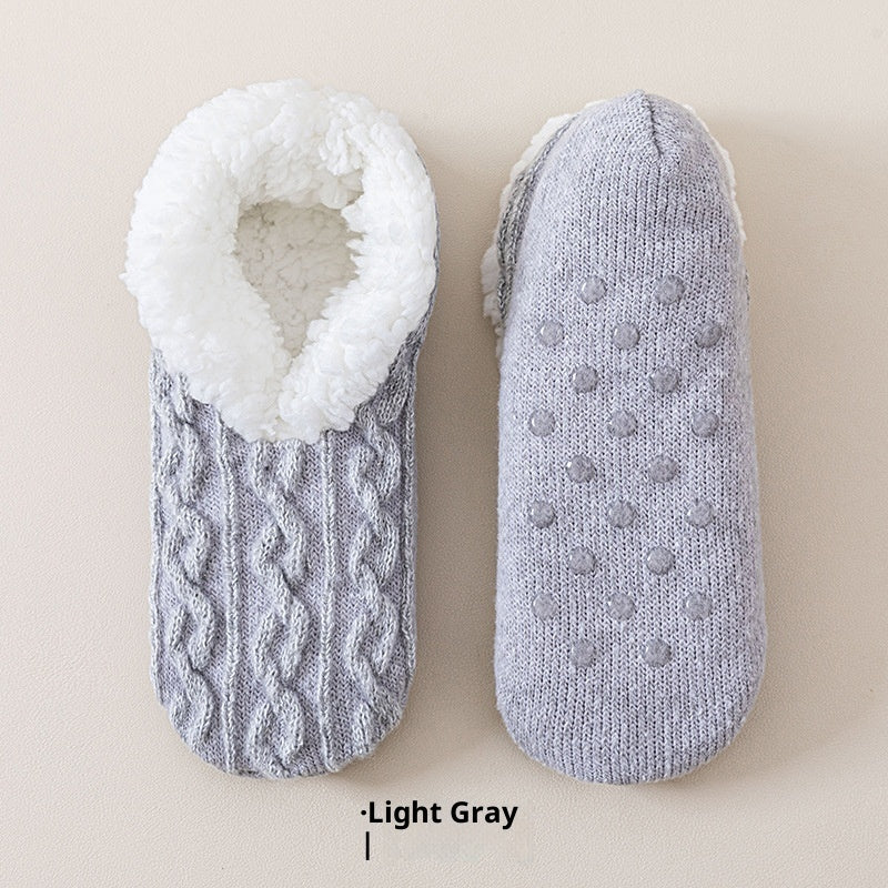 Fleece Lined Padded Warm Keeping Lamb Wool Socks