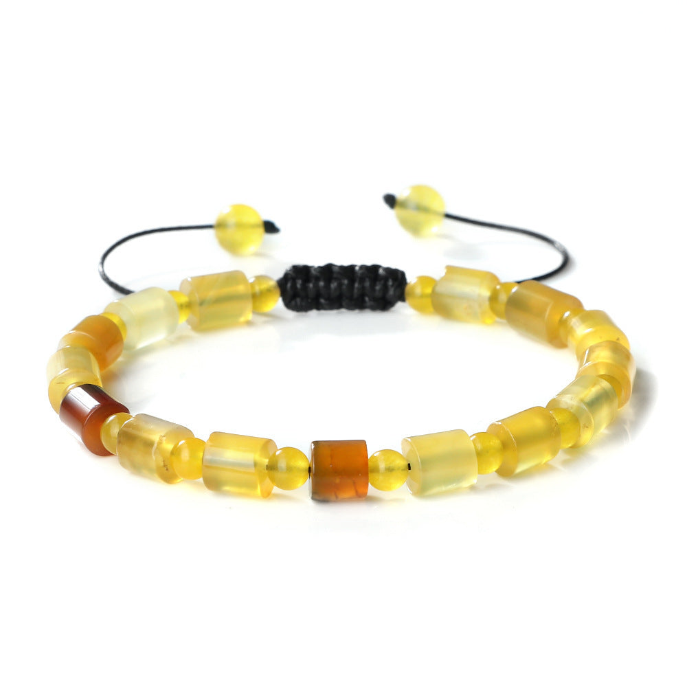 Colorful Agate Stone Beaded High-grade Bohemian Adjustable Bracelet