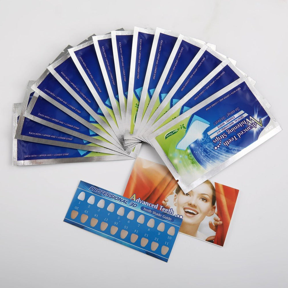 28pcs new white teeth stick to Advanced Teeth Whitening Strips tooth whitening paste.