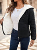 Black Casual Street Style Lightweight Warm Short Women Padded Coat