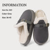 Womens AutumnWinter Indoor Plush Thick-Soled Warm Anti-Slip Cotton Slippers