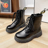 Versatile Lace-up Martin Boots With Thick Heels