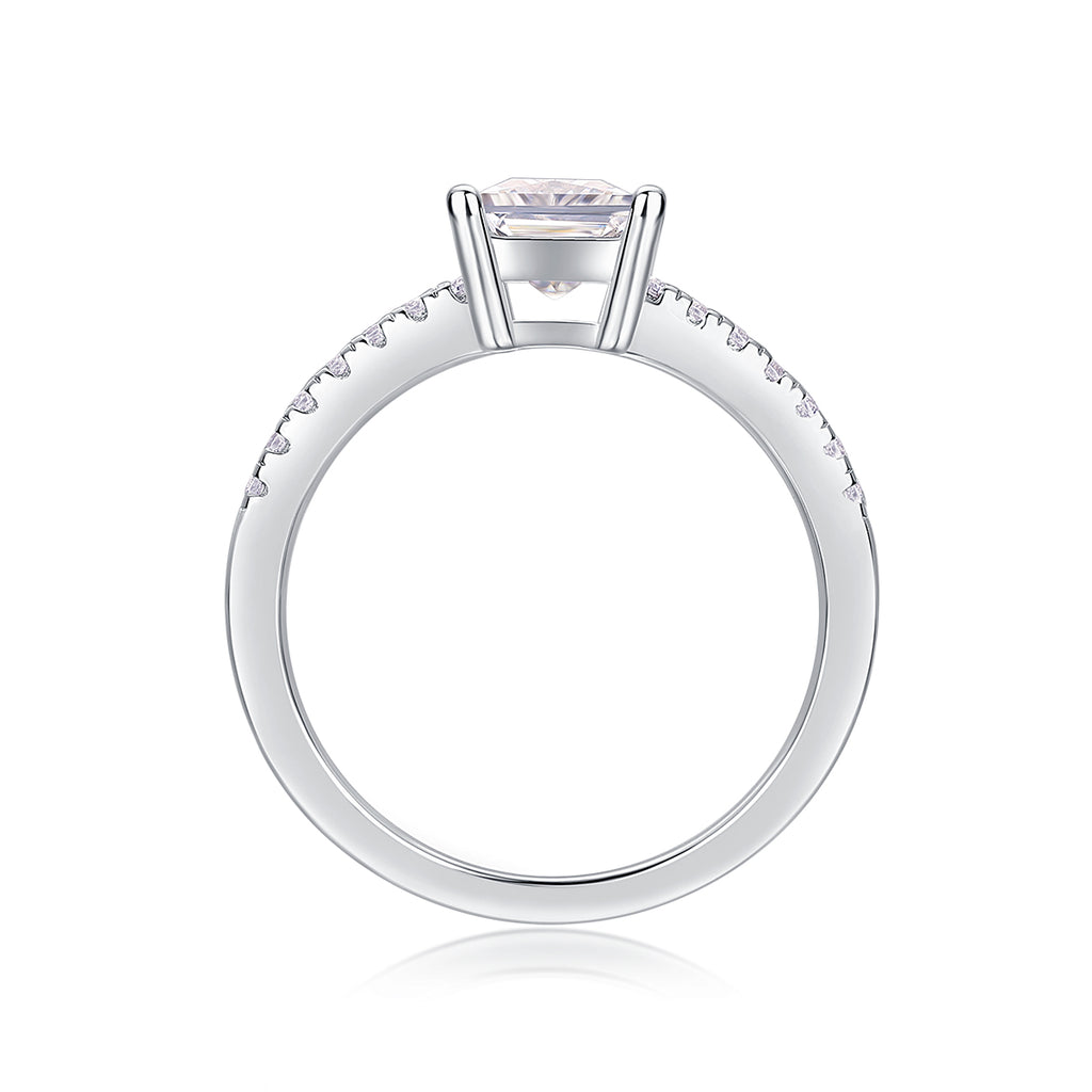 Passion - A Wedding Ring Set With Top-quality Moissanite S925 Silver And Platinum-plated Diamond Can Be Inspected With A Diamond Pen