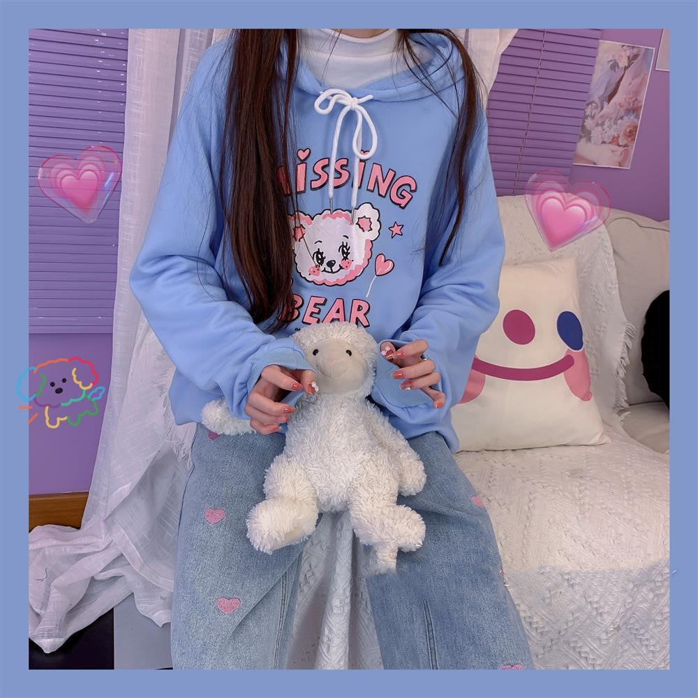 Heart Jeans Straight Leg Wide Pants Loose High Waist Slimming