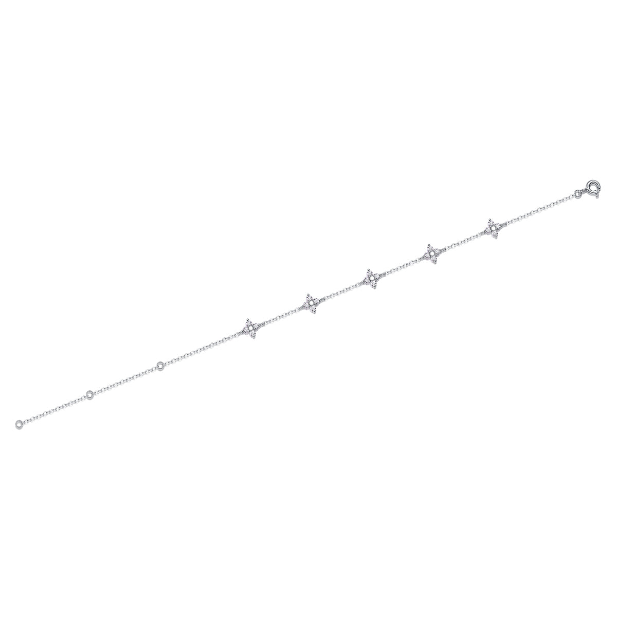 Set With Top-quality Moissanite, This Luxurious And Fashionable Light Luxury Jewelry Silver Bracelet Is Made Of S925 Silver Electroplated With Platinum