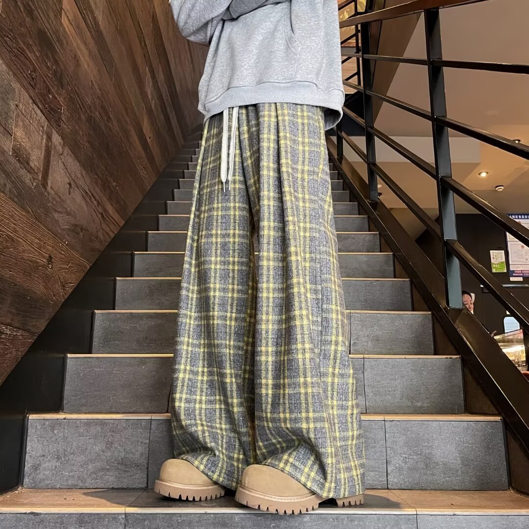 Fashion Plaid Casual Pants For Men And Women