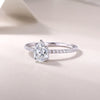 Dream - A Wedding Ring Set With Top-quality Moissanite S925 Silver And Platinum-plated Diamond Can Be Tested With A Diamond Pen