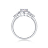 Harbor Clear Sky - A Wedding Ring Set With 1-carat Top-quality Moissanite S925 Silver And Platinum Plating. The Ring Can Be Inspected With A Diamond Pen