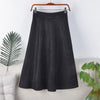 High Waist Slimming Mid-length Retro A- Line Large Hem Umbrella Skirt