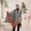 Fashionable With Side-slit Shawl Cape Herringbone Wave Scarf Shawl Suitable For Chinese
