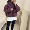 White Duck Down Puff Fluffy Hooded Down Jacket