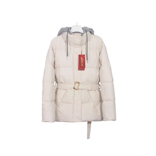 Elegant Hooded Cotton Jacket For Women