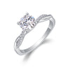 Looking Forward To Your Return - A 1-carat Top-quality Moissanite S925 Silver Platinum-plated Diamond Wedding Ring. The Ring Can Be Inspected With A Diamond Pen