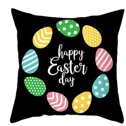 Living Room Sofa Bed Easter Linen Throw Pillowcase