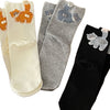Women's Thin Solid Color Cute Cartoon Funny Long Socks