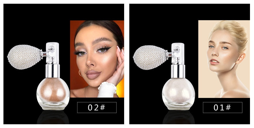 بودرة الجسم اللامعة والمشرقة مع بخاخ