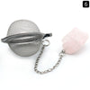 Natural Raw Gemstone Filter Ball Stew Ingredients Ball Stainless Steel Tea Filter Kitchen Gadgets
