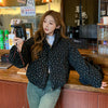 Korean College Style Thickened Long Sleeve Cotton Coat Flower Cotton-padded Jacket