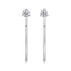A Charming Afternoon - Earrings Set With Top-quality Moissanite S925 Silver And Platinum-plated Stud Earrings, A Fashionable And Trendy Accessory, Can Be Tested With A Diamond Pen