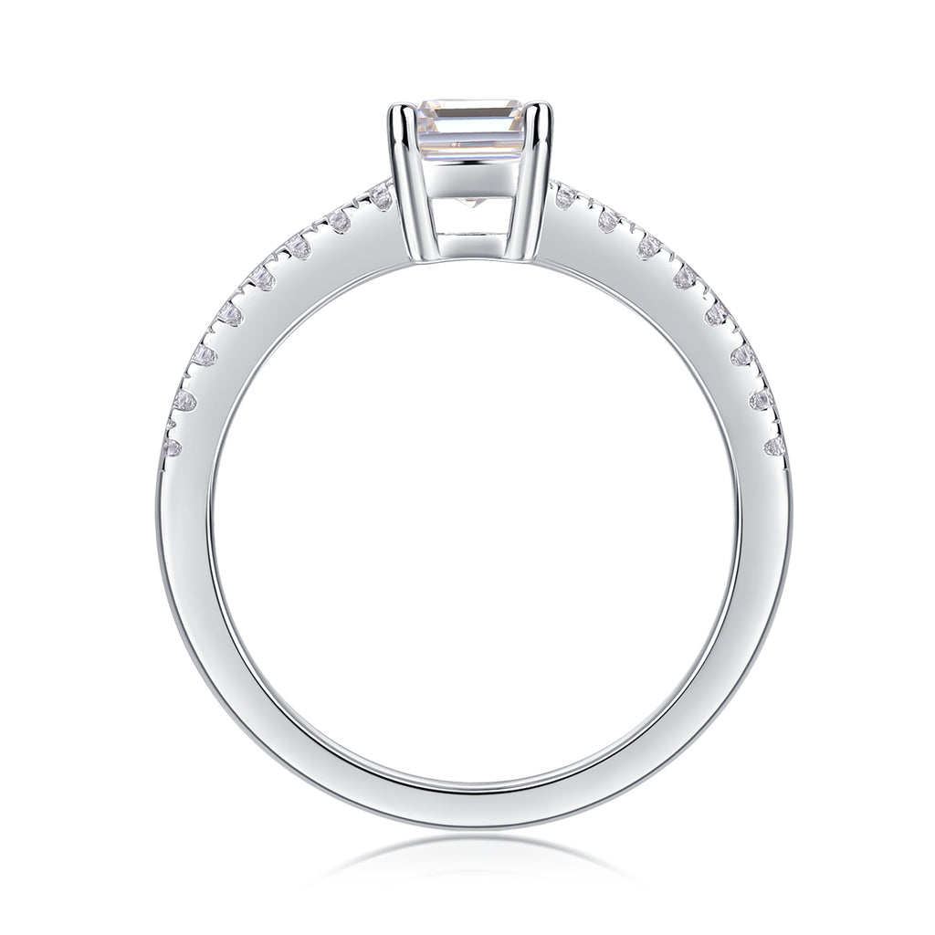 Unexpected Encounter - A Wedding Ring Set With Top-quality Moissanite S925 Silver And Platinum-plated Diamond Can Be Tested With A Diamond Pen