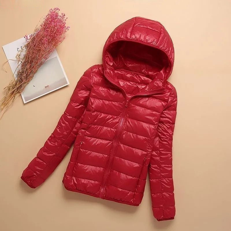 New Large Size Hooded Cotton Jacket Women