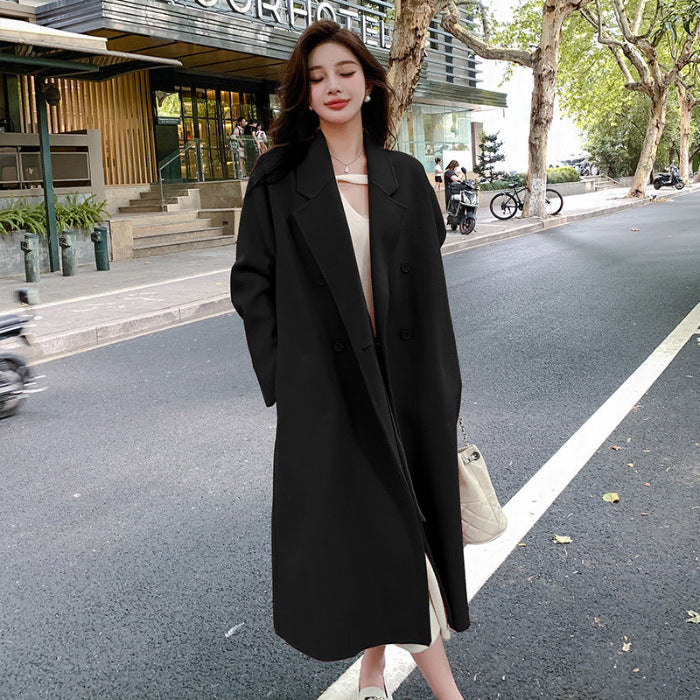 Double-faced Cashmere Wool Coat For Women In Autumn And Winter